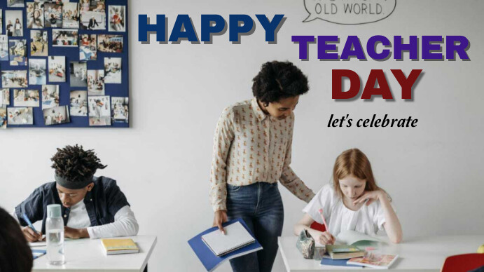 Happy Teacher Day  Digital Display (16:9) template