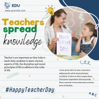 Happy Teachers Day Quadrat (1:1) template