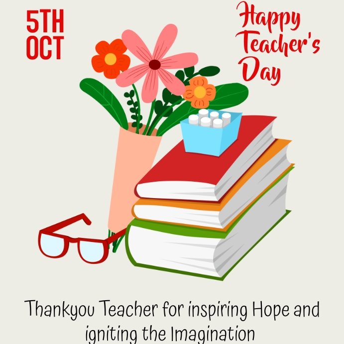 happy teachers day Instagram 帖子 template