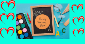 happy teachers day ภาพที่แชร์บน Facebook template