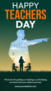 Happy Teachers Day Digital Display (9:16) template