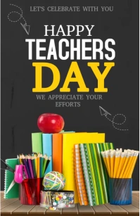 Happy Teachers Day Flyer Tabloid template