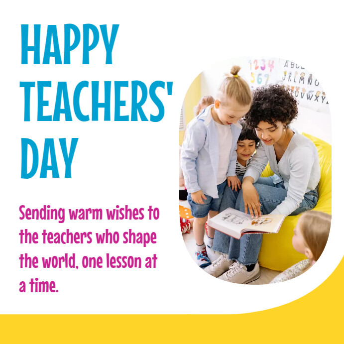 Happy teachers day kindergarten Template | PosterMyWall
