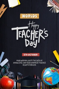 Happy Teachers Day Poster Affiche template
