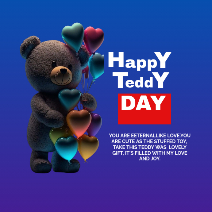 Happy teddy day Template | PosterMyWall