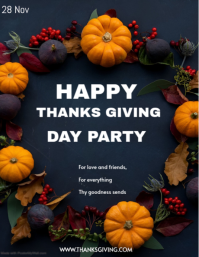 Happy Thanks Giving Day Flyer (us Letter) template