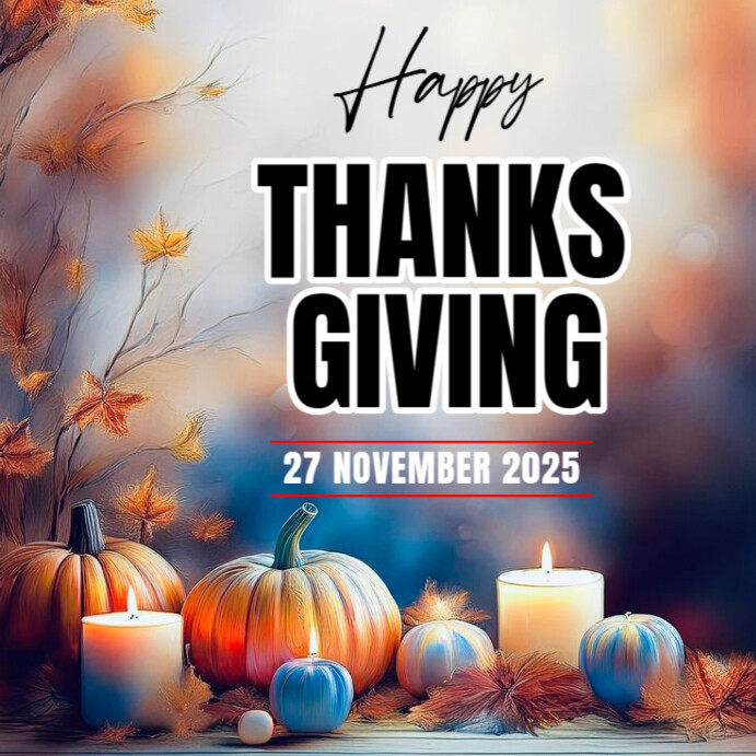 happy thanks giving Template | PosterMyWall