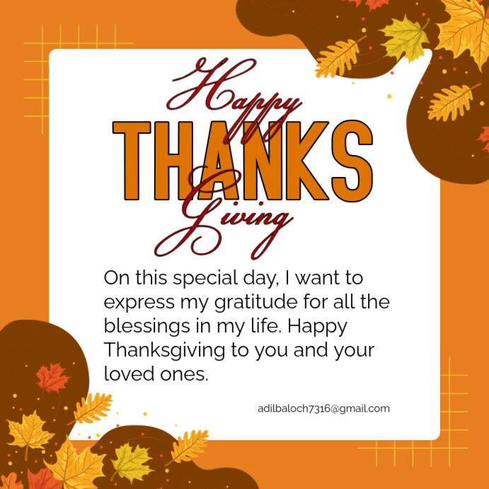 Happy thanks giving Template | PosterMyWall