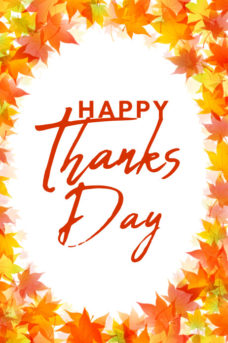 Happy Thanks Giving Poster Cartaz template