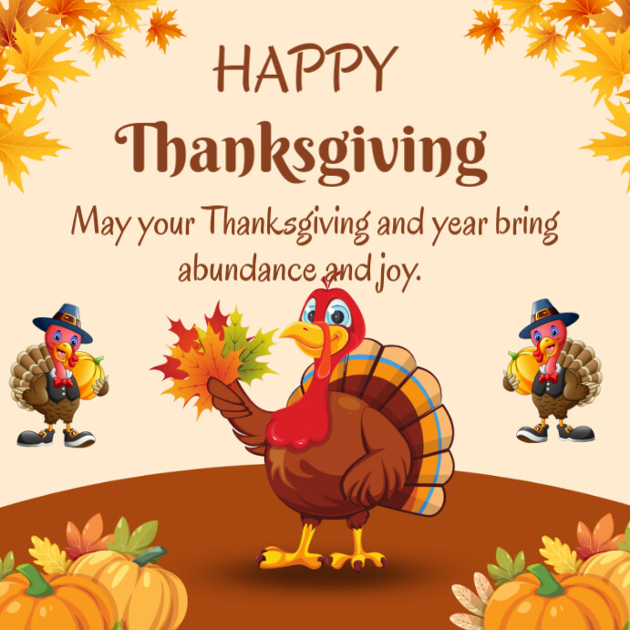 Happy Thanksgiving 2024 Template PosterMyWall