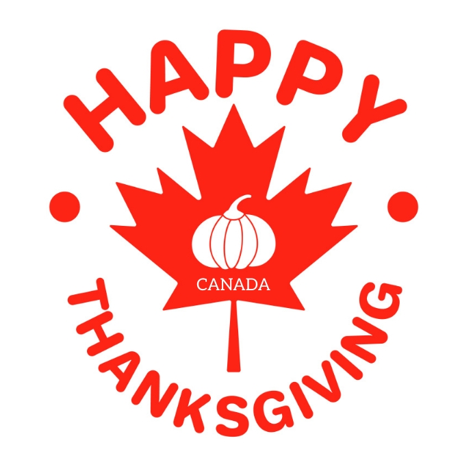 Copy of happy thanksgiving CANADA card TEMPLATE PosterMyWall