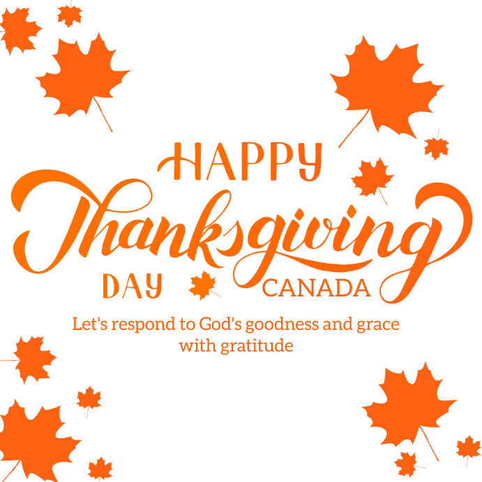 happy thanksgiving CANADA card TEMPLATE PosterMyWall