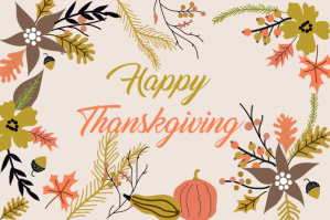 Happy thanksgiving card Etykieta template
