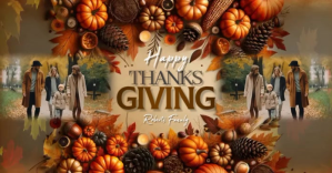 happy thanksgiving card online Facebook Shared Image template