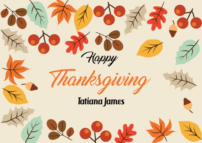 Happy thanksgiving card template Postkarte