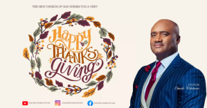White Church Thanksgiving Greeting delt Facebook-billede Template
