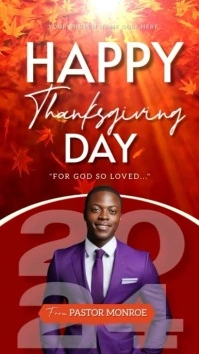 Happy Thanksgiving Church Instagram Story Template