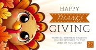 Happy Thanksgiving cute design auf Facebook geteiltes Bild template