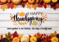 HAPPY THANKSGIVING DAY AD FLYER A5 template