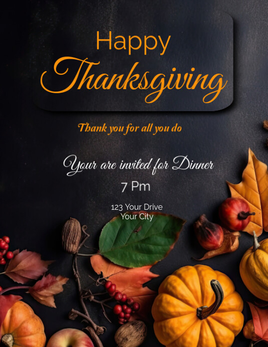 Thanksgiving Dinner Thank You Letters