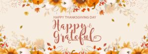 Happy Thanksgiving Day Banner Фотография обложки профиля Facebook template