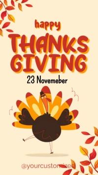 happy thanksgiving day Instagram Story template