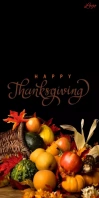 Happy Thanksgiving Day Roll Up Banner 3' × 6' template