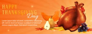 Orange Thanksgiving Feast Couverture Facebook Template