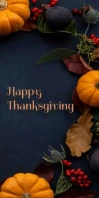 Happy Thanksgiving Day Roll Up Banner 3' × 6' template