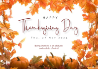 HAPPY THANKSGIVING DAY FLYER CARD A5 template