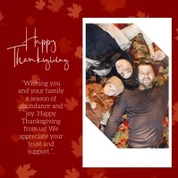Happy Thanksgiving day social media post Template