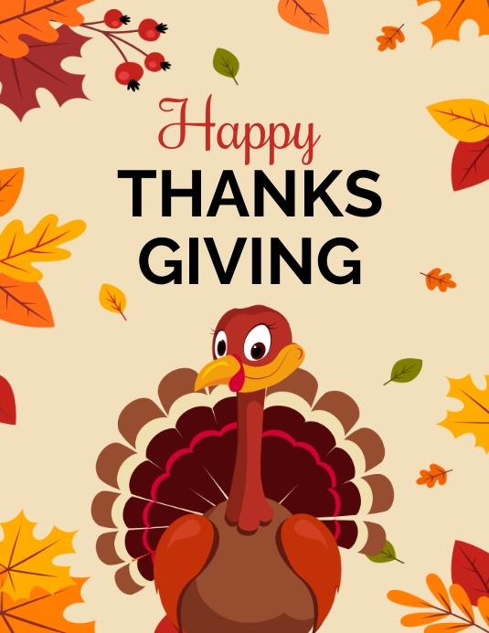 Happy thanksgiving Template PosterMyWall