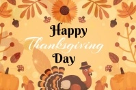 Happy Thanksgiving แบนเนอร์ 4' × 6' template