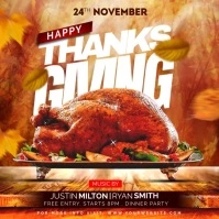 happy thanksgiving Instagram Post template