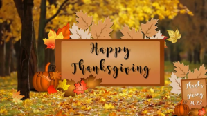 happy thanksgiving Digitalt display (16:9) template