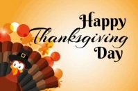 Happy Thanksgiving Banner 4' × 6' template