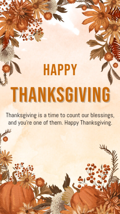 happy Thanksgiving Template | PosterMyWall