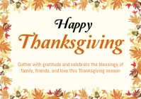 happy Thanksgiving Postkarte template