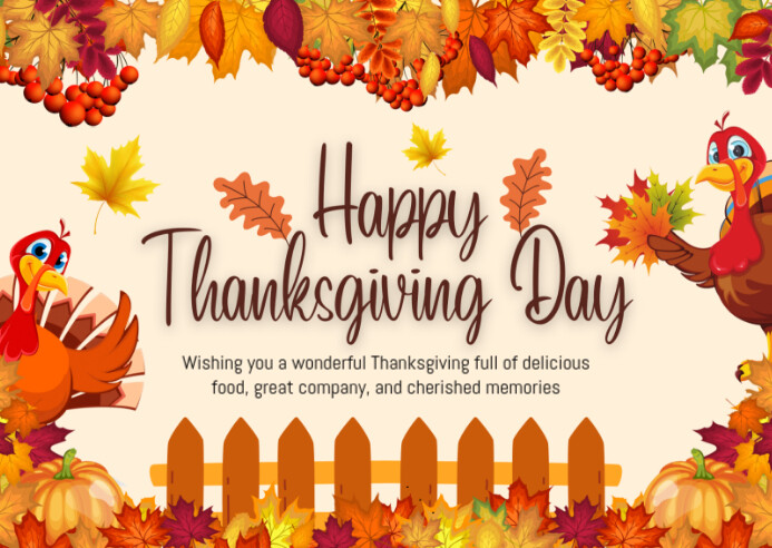 happy Thanksgiving Template | PosterMyWall