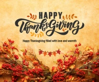 happy Thanksgiving Medium na Rektangle template
