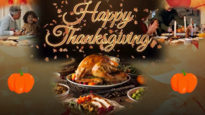 Happy Thanksgiving Digitalt display (16:9) template