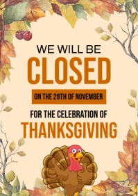 Happy thanksgiving A2 template