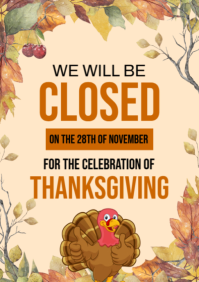 Happy thanksgiving A2 template