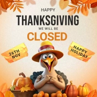 happy thanksgiving Instagram-bericht template