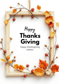 Happy Thanksgiving A4 template