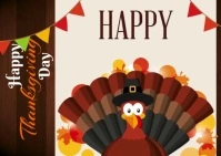 Happy Thanksgiving A6 template