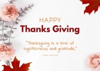 Happy Thanksgiving 明信片 template
