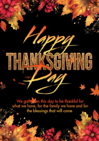 happy thanksgiving A1 template