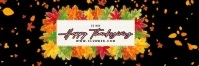 happy thanksgiving Banner 2' × 6' template