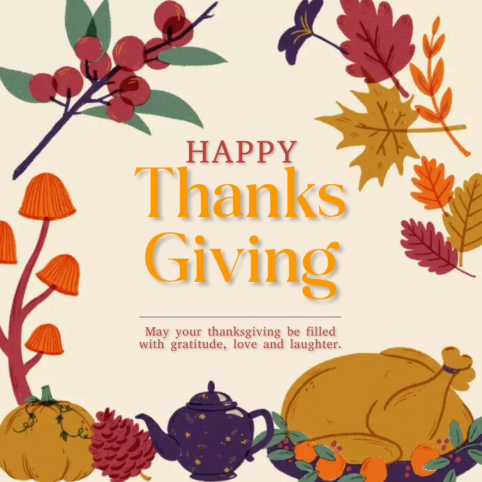 Happy Thanksgiving Template PosterMyWall